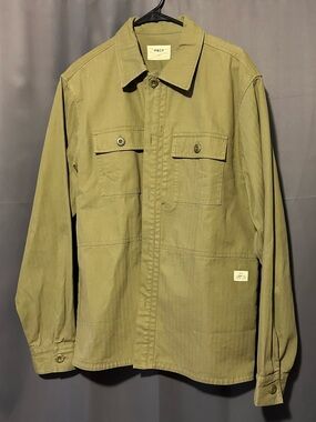 P&Co Men’s Military Overshirt, Large, Olive Green, NWOT
